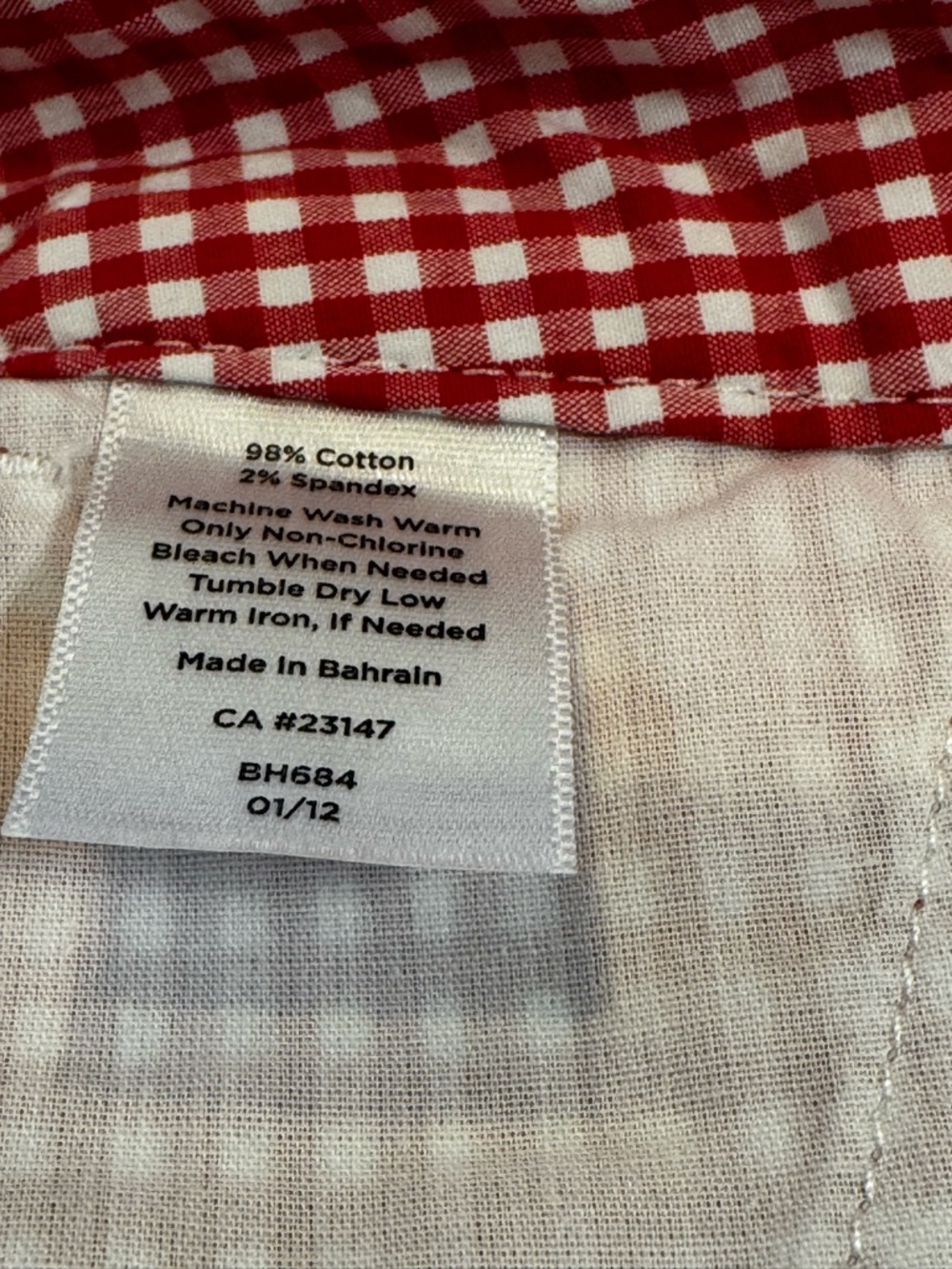 Talbots Pink and White Gingham Bermuda Shorts - Picture 6 of 7